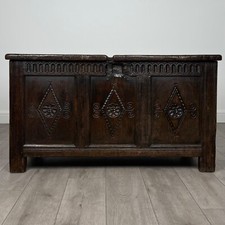 Antique 17th Century Coffer Of