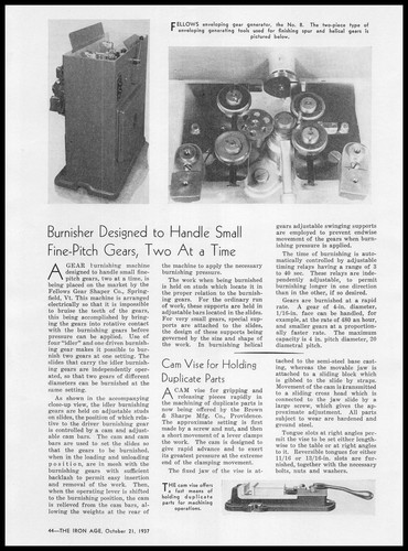 1937 fellows gear shaper - gear,