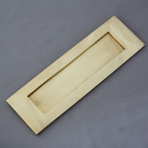 Period brass letterbox - 12'',