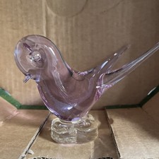Seguso Murano Purple Blue Bird