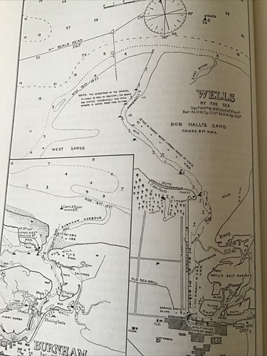 Vintage sea chart nautical - /,