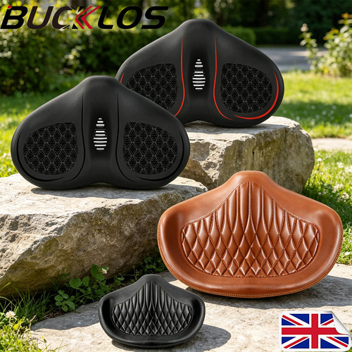 Noseless wide bike saddle - bike, soft