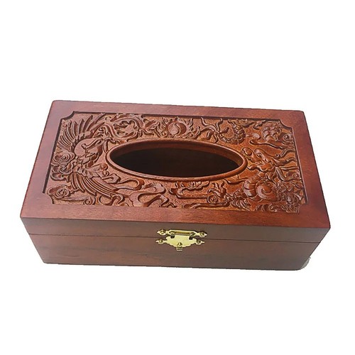 Vintage rosewood wooden tissue - vintage,