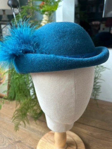 Vintage teal blue wool - vintage,