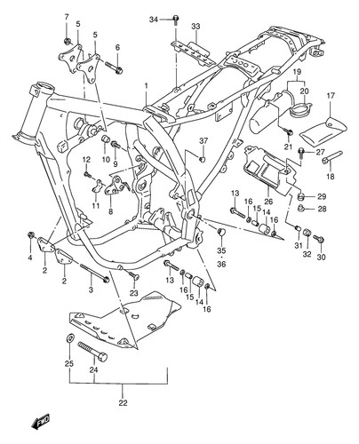 Suzuki genuine rear bolt dr650 - suzuki,