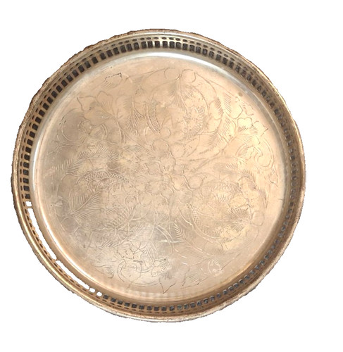 Vintage silver colour - colour, round