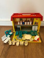 Vintage 1970s Fisher price Play Family Hospital, Town and Camper Van