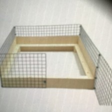 Whelping Box Pen 1m x 1m with Pig Rails Puppies Puppy Cage With Opening Front
