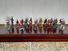 Vintage Crescent metal / lead Native American x 18 job lot [ red indians]