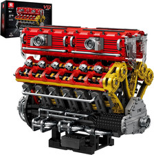 V12 Engine Building Block Sets for Adults, Technic Sports Car Engine Model Kit w