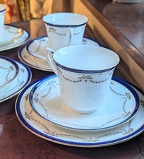 Rare Find 1940's  Vintage Shelley 11482 Fine Bone China Trio Tea Set