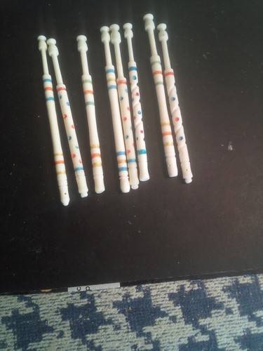 Eight decorated bovine bone - decorated,