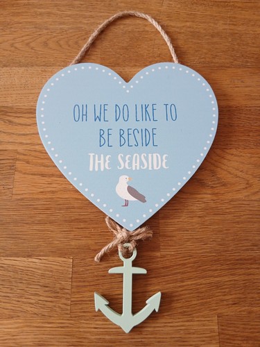 Hanging seaside themed sign