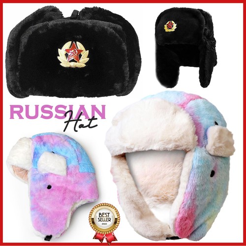 Russian hat mens ushanka - hat,