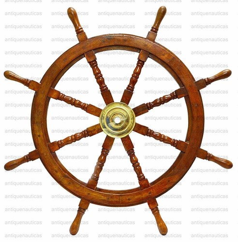 Ship wheel brass nautical - 36'',