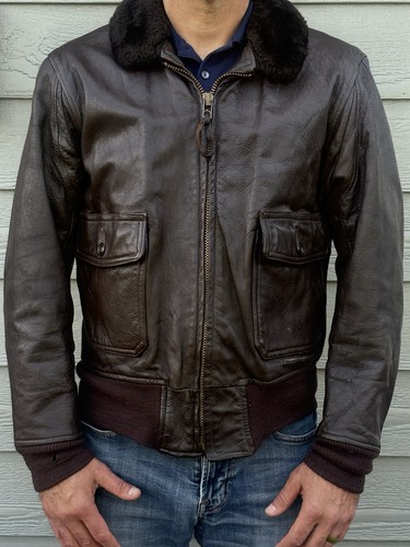 Vintage usn navy - vintage, leather