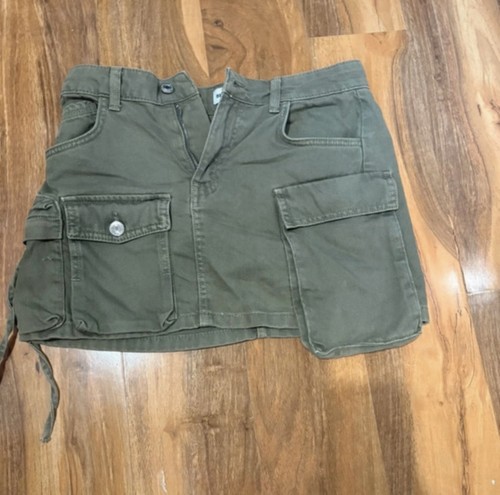 Khaki cargo skirt size - khaki,