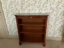 Antique Yew Reproduction Open Bookcase