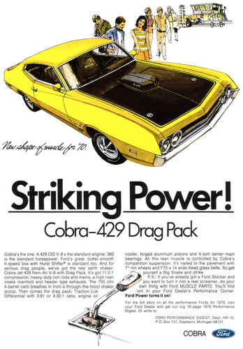 13x19 1970 ford - ford, cobra