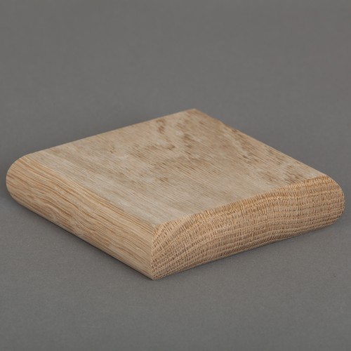 Oak flat newel cap 90mm - cap,