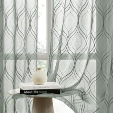 Sage Green Sheer Curtains, 52