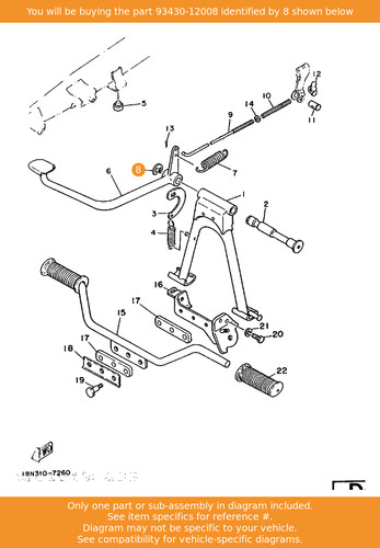 Yamaha circlip 93430 - yamaha, 93430-12008