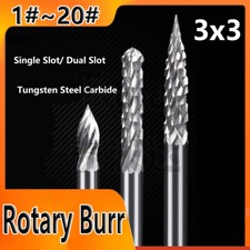 Tungsten Steel Carbide Cutting Burr 3mm For Dremel Drill Bits Rotary Grinding