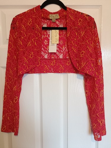 Lindy bolero red - red/orange, lace