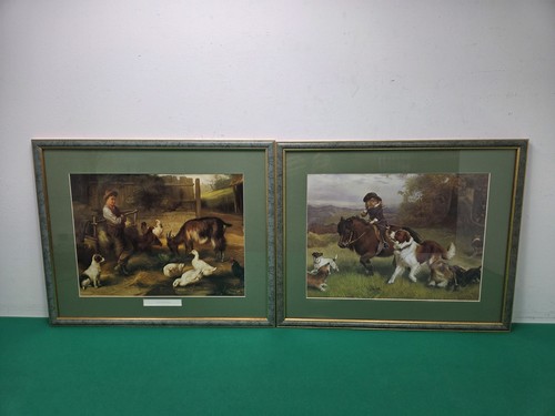 Framed children farmyard - framed,