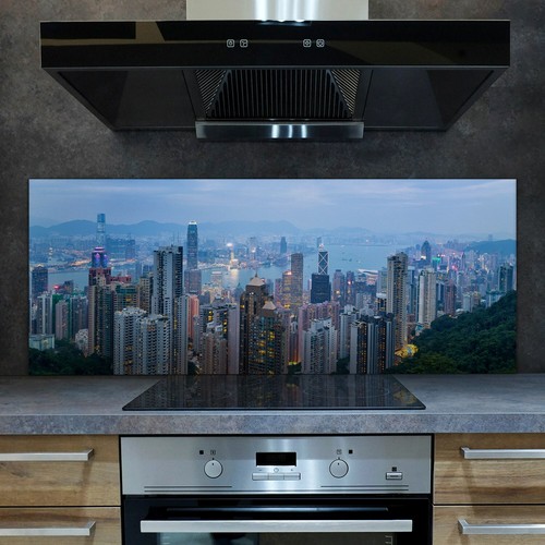 Glass kitchen splashback tile - kitchen,