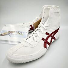 Asics Wrestling Shoes 1083A001 EX-EO special order white x burgundy silver edge