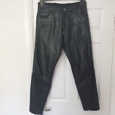 Hein Gericke Leather Trousers 32W Classic Gear Black  Retro Straight Leg