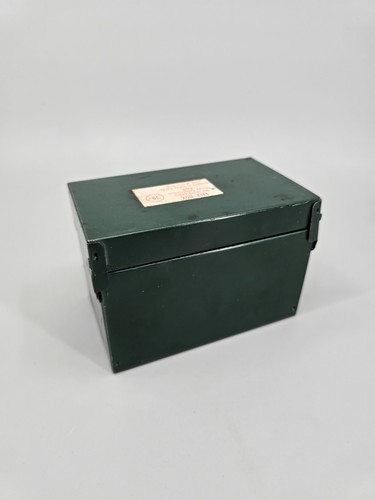 Vintage green metal - 3x5, recipe