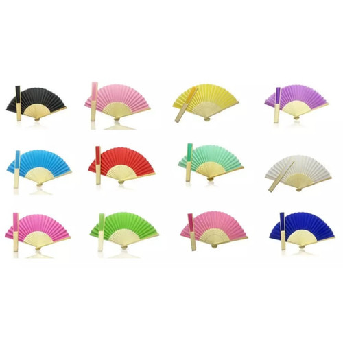 Folding hand fan paper - paper, bamboo