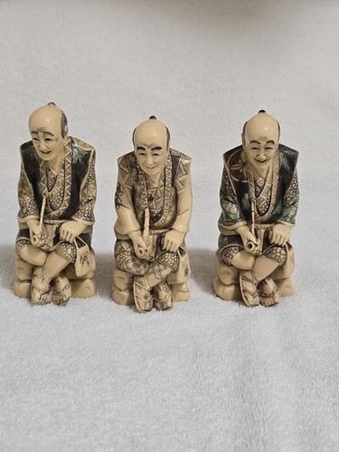 Vintage japanese okimono set - japanese,