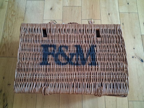 Wicker hamper basket - wicker,