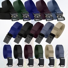 Quick Release Buckle Unisex Tactical Army Webbing Military Waist Belt Work Belt