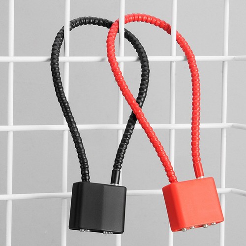 Wire rope padlock 38cm black - padlock,