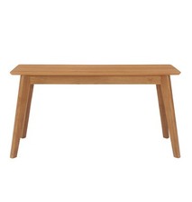 Dining Bench, Light Oak Veneer Wooden Bench 90cm for Kitchen Table, Bench Seat
