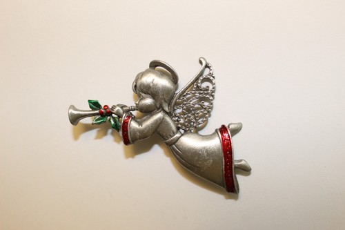 Vintage signed angel brooch - vintage, jj