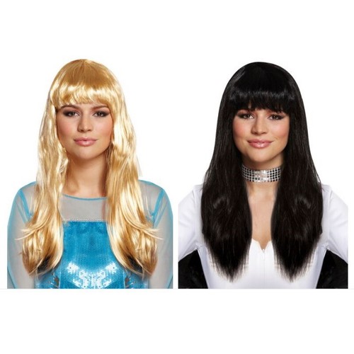Blonde black long hair - long,