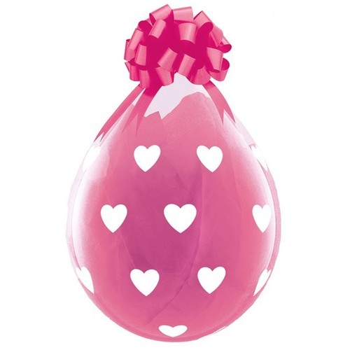 Qualatex clear big hearts - clear,