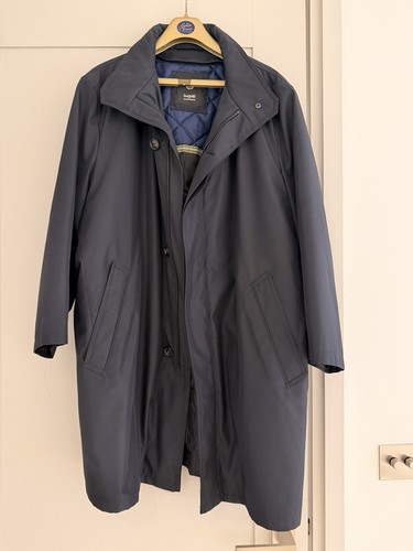 Bugatti men blue overcoat - blue,