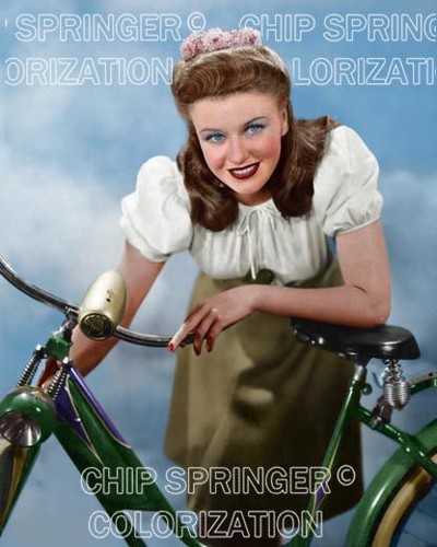 Ginger rogers riding green - ginger,