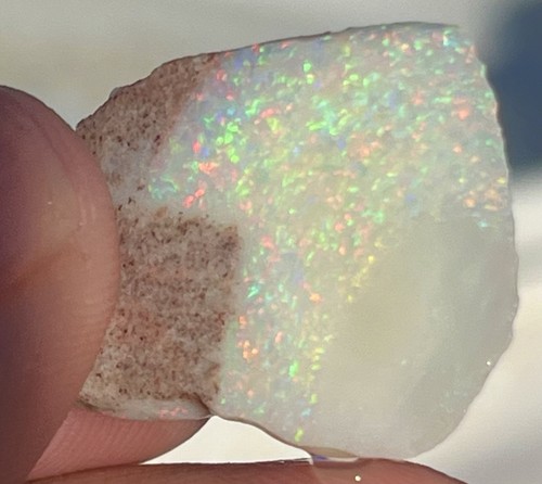 White opal rough rub - opal,