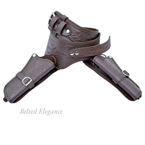 Western cowboy leather gun - western,