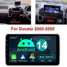 For Fiat Ducato 2000-2005 1DIN Android 14.0 Car Stereo Sat Nav GPS BT FM RDS 4GB+64G