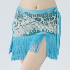 Belly Dance Costumes Hip Scarf Tassel Sequins Waist Scarf Carnival Dress