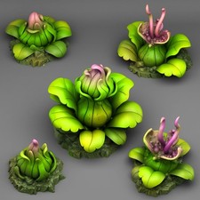 Jungle Carnivorous Plants Legion Terrain Scenery Tabletop Miniatures Wargames