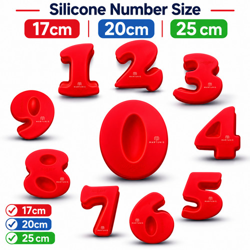 Silicone number mould 9 - silicone, 0-9